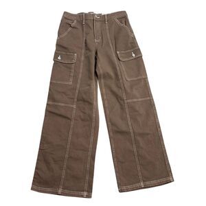 SO Goods For Life Juniors‎ Size 11 Brown High Rise Cargo Wide Leg + Some Stretch